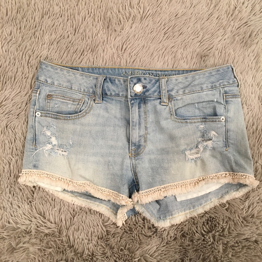 AEO Light Wash Shorts
